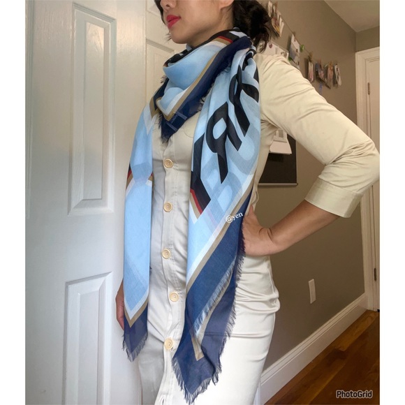 Burberry MU B Tox Text Modal scarf - Picture 10 of 11